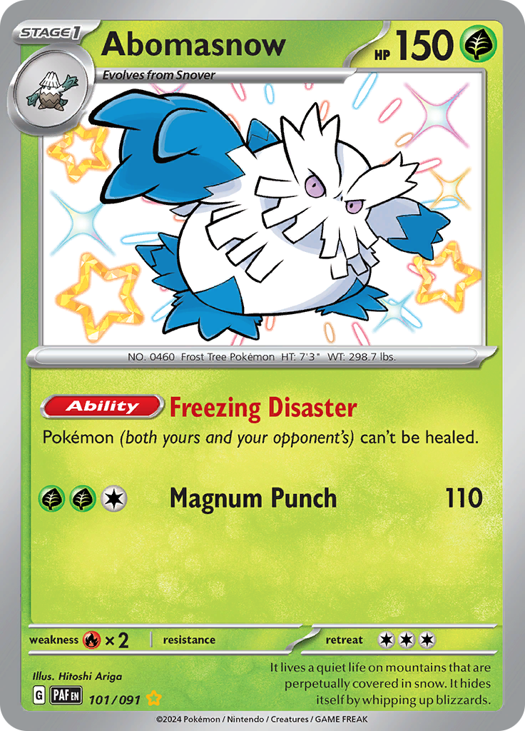 Paldean Fates Abomasnow 101/091 Shiny Rare