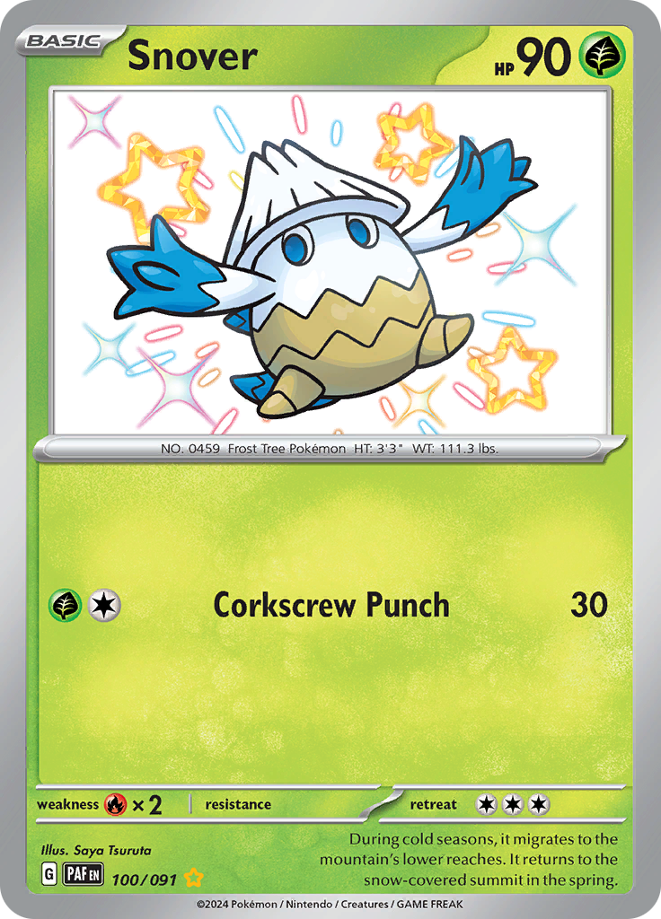 Paldean Fates Snover 100/091 Shiny Rare