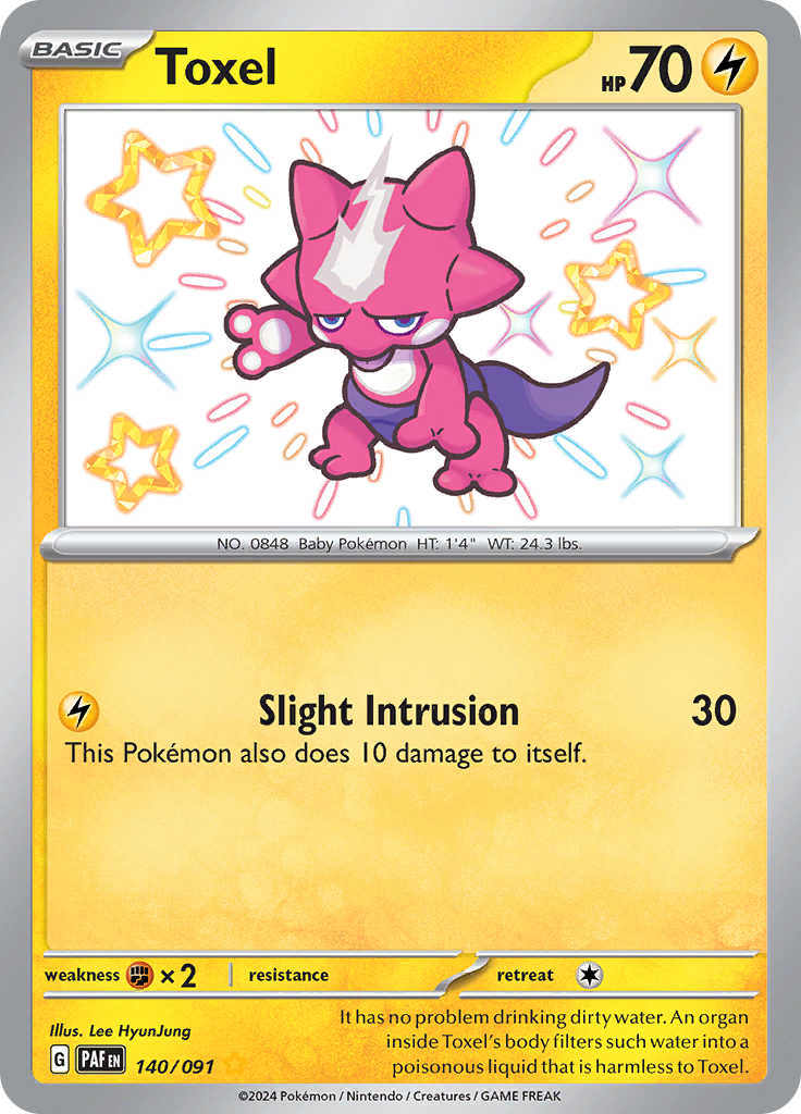 Paldean Fates Toxel 140/091 Shiny Rare