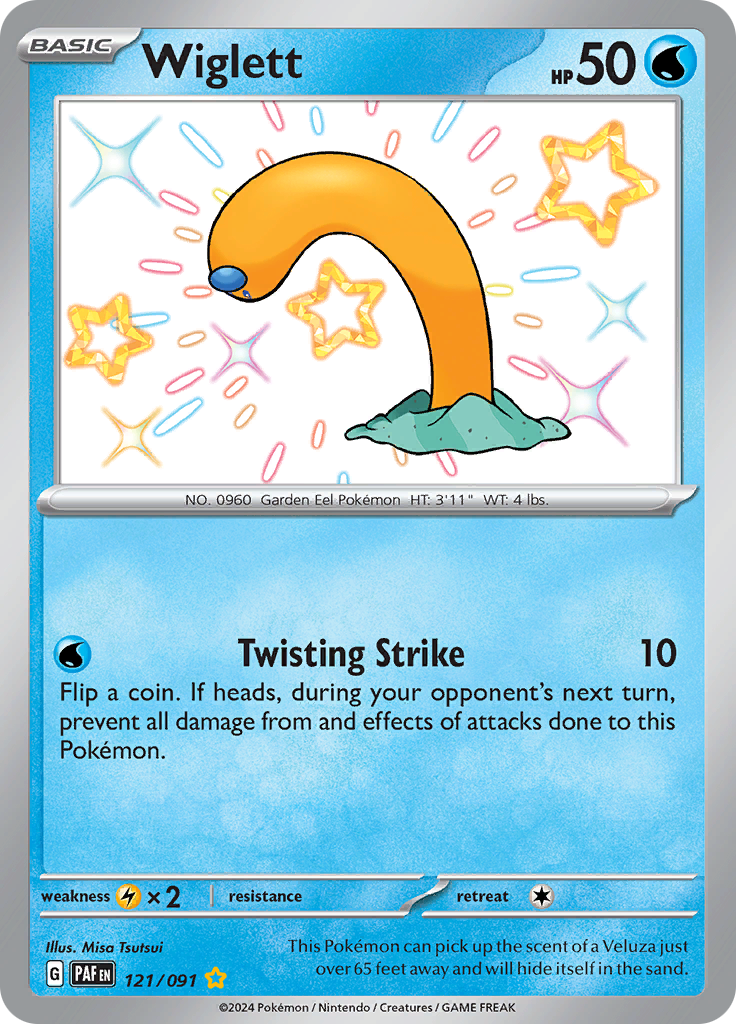 Paldean Fates Wiglett 121/091 Shiny Rare