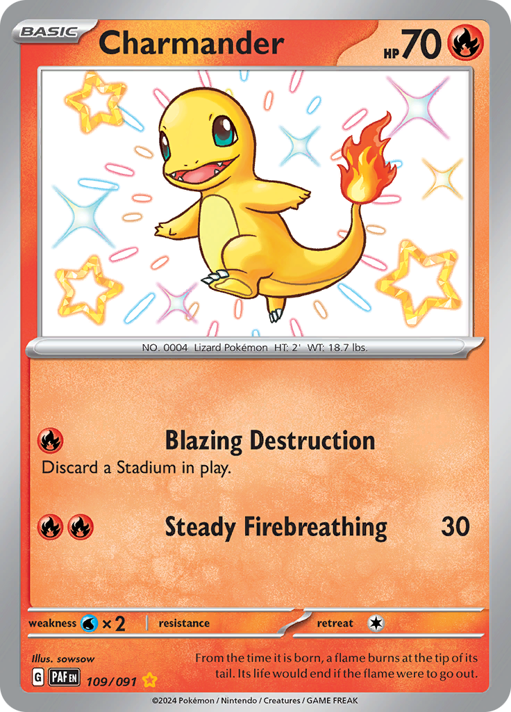 Paldean Fates Charmander 109/091 Shiny Rare