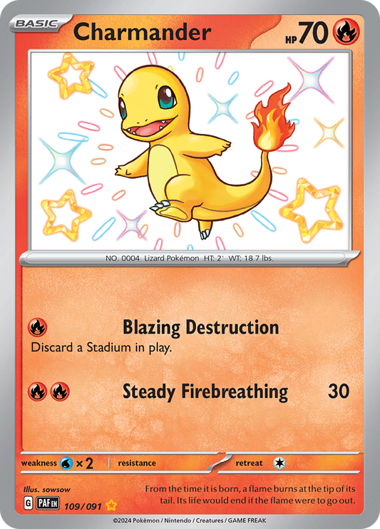 Paldean Fates Charmander 109/091 Shiny Rare