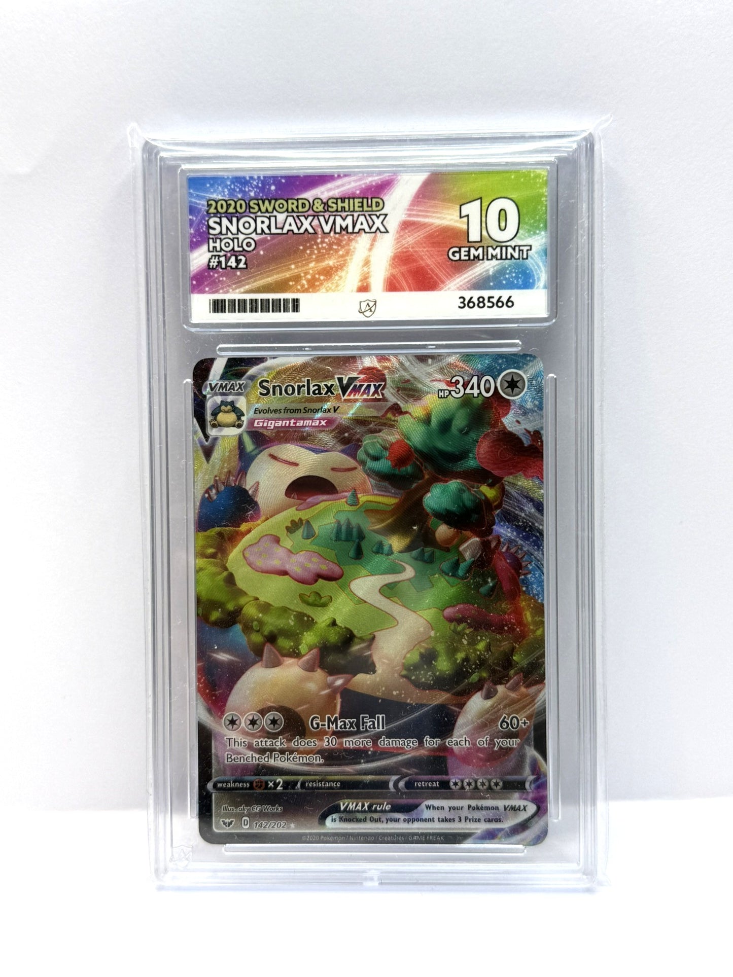ACE 10 SNORLAX VMAX 142/202 SWORD & SHIELD 20202