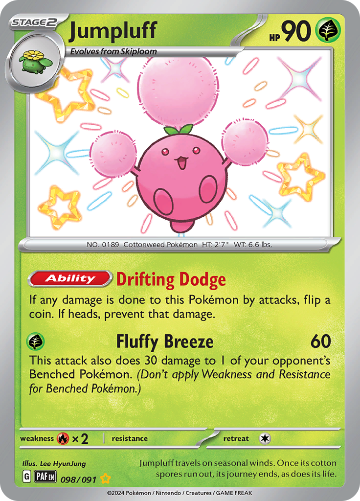 Paldean Fates Jumpluff 098/091 Shiny Rare