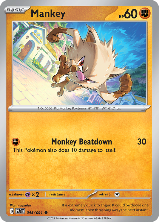 Paldean Fates - Mankey 045/091