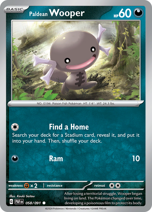 Paldean Fates - Paldean Wooper 058/091