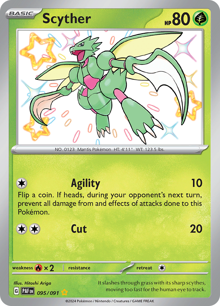 Paldean Fates Scyther 095/091 Shiny Rare