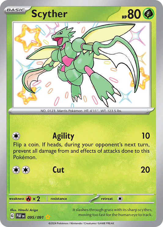 Paldean Fates Scyther 095/091 Shiny Rare
