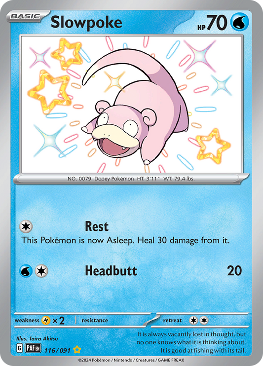 Paldean Fates Slowpoke 116/091 Shiny Rare