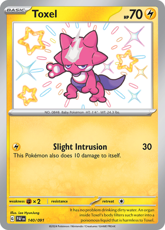 Paldean Fates Toxel 140/091 Shiny Rare