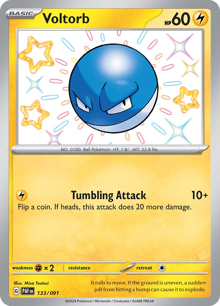 Paldean Fates Voltorb 133/091 Shiny Rare