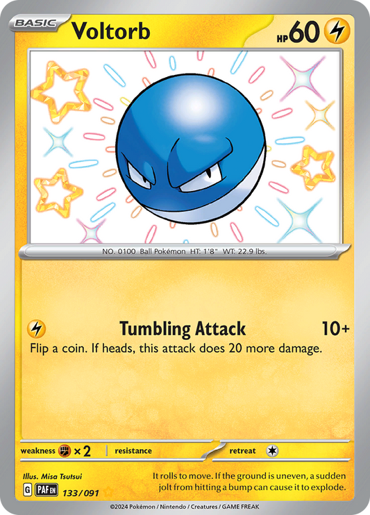 Paldean Fates Voltorb 133/091 Shiny Rare