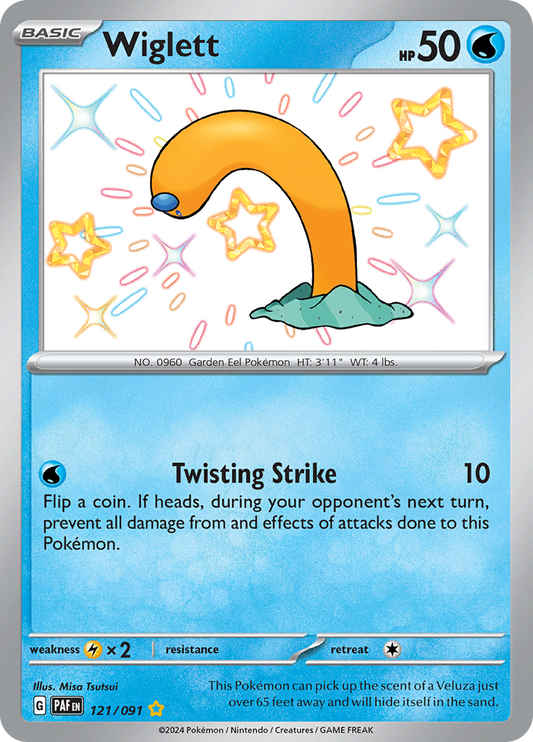 Paldean Fates Wiglett 121/091 Shiny Rare